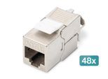 Digitus CAT 6A Keystone Modul, geschirmt, 48 Stk. werkzeugfreie Verbindung