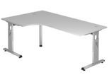 HAMMERBACHER VOS82/5/S höhenverstellbarer Schreibtisch 65 - 85 cm lichtgrau / silber