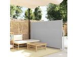 vidaXL Ausziehbare Seitenmarkise 140x300 cm Grau