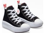 Sneaker CONVERSE "CHUCK TAYLOR ALL STAR MOVE PLATFORM", Mädchen, Gr. 34, schwarz, Textil, Schuhe Sneaker