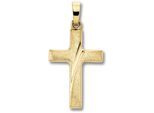Kette mit Anhänger ONE ELEMENT "Schmuckset - Set mit Halskette Kreuz Anhänger aus 333 Gelbgold", gold, Halsketten, Damen, Gelbgold 333 Gold, Gelbgold 333, Gold, Kleines Statement – persönlich, stilvoll, alltagstauglich