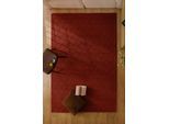 Teppich WECON HOME "Castello TWO", rot (purpur rot), B:200cm H:7mm L:300cm, Schurwolle, Teppiche, Teppich, Schurwolle, Kurzflor mit Hoch-Tief-Effekt, Wohnzimmer, Rautenmuster