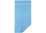 Handtücher EGERIA "Diamant", blau (hellblau), B:50cm L:100cm, Frotteevelours, Obermaterial: 100% Baumwolle, Handtücher, Uni Programm mit schmaler Bordüre, 100 % Baumwolle