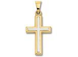 Kette mit Anhänger ONE ELEMENT "Schmuckset - Set mit Halskette Kreuz Anhänger aus 333 Gelbgold", gold, Halsketten, Damen, Gelbgold 333 Gold, Gelbgold 333, Gold, Feine Gestaltung – ein Sinnbild mit ruhiger Eleganz