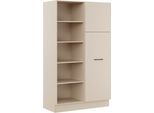 Mehrzweckschrank-Set IMPULS KÜCHEN "Warschau", grau (kieselgrau mit vintage eiche, nachbildung), B:120cm H:206,2cm T:60cm, Dekorfolie, Holzwerkstoff, Kastenmöbel-Sets, Vielfältige Varianten verfügbar; kombinierbar mit anderen Artikeln