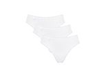 Taillenslip SLOGGI "24/7 Cotton Lace", Damen, Gr. 38, weiß, Jersey, Obermaterial: 96% Baumwolle, 4% Elasthan (LYCRA), unifarben, körpernah, Unterhosen Taillenslip, mit edler Spitze und flachen Nähten, Topseller