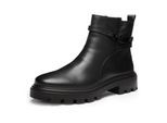 Stiefelette ARA "MANCHESTER", Damen, Gr. 3,5 (36), schwarz, Glattleder, unifarben, Schuhe Stiefelette, Biker Boots, Stiefel in Komfortweite H (= sehr weit)