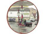 Vialux Mehrzweckspiegel 2 Richtungen, rund, Ø 600 mm, Rahmen rot, P.A.S.®