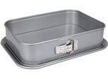 Springform STÄDTER "33 x 23 cm", silberfarben, B:23cm L:33cm, Küchenformen, Springform