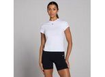 MP Damen Basics Körperbetontes Kurzarm-T-Shirt – Weiß - S