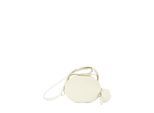 Schultertasche HARPA "Natalie", Damen, Gr. B/H/T: 9cm x 17cm x 23cm, weiß (sand), Lederimitat, unifarben, Taschen Schultertasche, mit kleinem Anhänger-Täschchen
