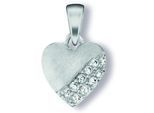 Kettenanhänger ONE ELEMENT "Zirkonia Herz Herz Anhänger aus 925 Silber", silber, Schmuckanhänger, Damen, Silber 925 (Sterlingsilber), Kettenanhänger, Herzanhänger – Ausdruck von Liebe, perfekt zum Verschenken