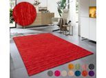 Wollteppich OTTO HOME "Karchau", rot, B:250cm H:13mm L:350cm, Schurwolle, Teppiche, Handweb Teppich, meliert, reine Wolle, handgewebt, brilliante Farben