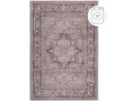 Teppich FLAIR RUGS "Windsor", rosa, B:160cm H:4mm L:230cm, Kunstfaser, Teppiche, Teppich, Waschbarer Teppich