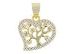Kettenanhänger ADELIA´S "modischer Herz Anhänger aus 925 Sterling Silber", gold, Schmuckanhänger, Damen, Silber 925 (Sterlingsilber), Kettenanhänger