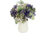 Kunstblume I.GE.A. "Künstlicher Blumenstrauß Bouquet Hochzeitsdeko Tischdeko", lila (violett), B:20cm H:30cm L:20cm, Polyester, Kunstpflanzen, Künstlicher Blumenstrauß Bouquet Hochzeitsdeko Tischdeko