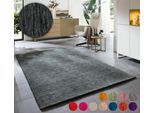 Wollteppich OTTO HOME "Karchau", grau (dunkelgrau), B:250cm H:13mm L:350cm, Schurwolle, Teppiche, Handweb Teppich, meliert, reine Wolle, handgewebt, brilliante Farben