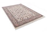 Orientteppich THEKO "Benares Isfahan", braun (creme, braun), B:60cm H:12mm L:90cm, Schurwolle, Teppiche, Fransenteppich, reine Wolle, handgeknüpft, mit Fransen