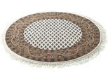 Orientteppich OTTO HOME "Levin" Gr. 43, beige (creme), H:12mm Ø:100cm, Wolle, Teppiche, Fransenteppich, handgeknüpft, mit Fransen, ideal im Wohnzimmer & Schlafzimmer