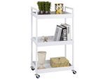 Boxxx Servierwagen , Weiss , Metall, Kunststoff , Rollen , 30x80x45 cm , Esszimmer, Barmöbel, Barwagen