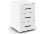 Nachtkommode RAUCH "Gamma", alpinweiß, B:40cm H:61cm T:42cm, Holzwerkstoff, Sideboards, mit 3 geräumigen Schubladen MADE IN GERMANY