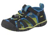Sandale KEEN "SEACAMP II CNX", Mädchen, Gr. 27/28, bunt (schwarz, lime), Synthetik, Schuhe Sandale