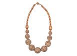 Kette mit Anhänger "Juliet", Damen, Gr. onesize, Holz, braun, COLLEZIONE ALESSANDRO, Basic, Halsketten, Holzperlen in verschiedenen Größen