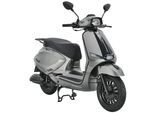 Motorroller ALPHA MOTORS "Napoli 125 ccm 85 km/h EURO 5+ (mit/ohne Topcase)", silber (silberfarben, schwarz, schwarz), Motorroller, ohne Topcase, 85 km/h, B:72cm H:117cm L:182cm