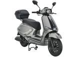 Motorroller ALPHA MOTORS "Napoli 125 ccm 85 km/h EURO 5+ (mit/ohne Topcase)", silber (silberfarben, schwarz, schwarz), Motorroller, mit Topcase, 85 km/h, B:72cm H:117cm L:182cm