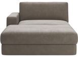 Recamiere HOME AFFAIRE "Innovid", braun (schlamm), B:132cm H:87cm T:196cm, 100% Polyester, Sofas, Recamiere, Modernes Modul-Polsterprogramm
