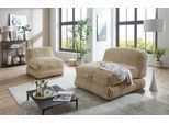 XXL-Sessel HOME AFFAIRE "Pia", beige (creme), B:106cm H:84cm T:125cm, Sessel, XXL-Sessel, Loungesessel in Megacord, 2 Größen, Schlaffunktion und Pouf-Funktion