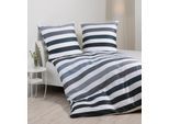 Bettwäsche JANINE "J. D. 87115 03", silber anthrazit, B/L: 240cm x 220cm, 2 Stk., 2 Stk., Mako-Satin, B/L: 80cm x 80cm & 80cm x 80cm, Mako-Satin, Obermaterial: 100% Baumwolle, Bettwäsche, Bettwäsche, mit Reißverschluss