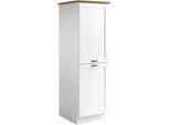 Vorratsschrank HOME AFFAIRE "Teramo", weiß, honig, B:50cm H:170cm T:60cm, Massivholz, Schränke, Vorratsschrank, Breite 50 cm, mit 2 Türen, 2 Einlegeböden