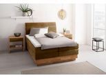 Boxspringbett OTTO HOME "JENNA in verschiedenen Farben und Breiten erhältlich", braun (bronzo), B:164cm L:216cm, Komplettbetten, Boxspringbett, LED-Beleuchtung, mit zertifizierten, recycelten Bezugsstoffen