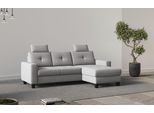 Ecksofa HOME AFFAIRE "Varese", grau (hellgrau), B:239cm H:91cm T:164cm, 95%Polyester 5%Polyamid, Sofas, Ecksofa, wahlweise mit Bettfunktion und Bettkasten
