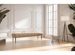 3-Sitzer HOME AFFAIRE "Amber", beige, B:159cm H:52cm T:54cm, 100% Polyester, Sofas, mit Knopfheftung,in verschieden Stoffarten