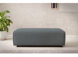 Hocker "PIARA, Polsterhocker mit Kedernaht, Cord, Leinenoptik o. Strukturstoff", grau (dunkelgrau), B:130cm H:44cm T:62cm, 100% Polyester, LEGER HOME BY LENA GERCKE, Hocker, Polsterhocker, zur Serie PIARA, rechteckig, schwarze Füße, bequemer Sitzkomfort