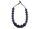 Kette mit Anhänger "Letizia", Damen, Gr. onesize, Holz, blau, COLLEZIONE ALESSANDRO, Basic, Halsketten, mit Holzkugeln