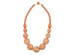 Kette mit Anhänger "Juliet", Damen, Gr. onesize, Holz, orange, COLLEZIONE ALESSANDRO, Basic, Halsketten, Holzperlen in verschiedenen Größen