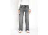 Weite Jeans GANG "GANG Jeans Wide Fit 94AMELIE WIDE", Damen, Gr. 32, Einheitsgröße, grau denim, Stoff, 86% Baumwolle, 12% Polyester, 2% Elasthan, Jeans