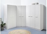 Schrank-Set RAUCH "Kleiderschrank Schrank Garderobe Wäscheschrank VANDOR", weiß (alpinweiß), B:253cm H:197cm T:208cm, Holzwerkstoff, Kastenmöbel-Sets, 7-türig mit viel Stauraum, Schränke einzeln stellbar MADE IN GERMANY