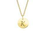 Kettenanhänger ONE ELEMENT "Buchstabe K Buchstaben Anhänger aus 333 Gelbgold Ø 11,0 mm", gold, Schmuckanhänger, Damen, K, Gelbgold 333 Gold, Gelbgold 333, Gold, Kettenanhänger, Initiale mit Stil – eine schöne Geschenkidee für jeden Anlass