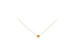 Kette mit Anhänger JOBO, gelb (gelbgold 750), Halsketten, Damen, Gelbgold 750, L: 45, 750 Gold mit Citrin 45 cm