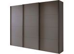 Schwebetürenschrank WIEMANN "Phoenix, Made in Germany, modernes Design, Highlight, Blickfang", havanna, dekor, B:279cm H:217cm T:67cm, Schränke, Schwebetürenschrank, maximaler Staurraum, inkl.Einlegeböden, Wäscheböden u. Dämpfer
