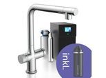 Küchenarmatur SCHÜTTE "AQUADUCT" Sprudelwasser-Spültischarmatur", silber (chrom), B:5cm H:34cm T:29cm Ø:5cm, Messing, Armaturen, mit Kühlsystem, Filter, Filterkopf und handelsüblicher CO2-Kartusche
