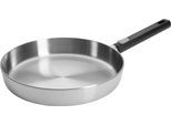 Bratpfanne WOLL "Logic Steel", silberfarben, schwarz, H:5cm Ø:28cm, Pfannen, Bratpfanne, 5-Schicht-Aufbau