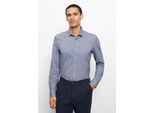 Businesshemd OLYMP "OLYMP Level Five 24/Seven, body fit, Modern Kent", Herren, Gr. 42, Normaler Arm, marine, 86% Polyamid, 14% Elasthan, Hemden