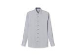 Businesshemd OLYMP "OLYMP Level Five 24/Seven, body fit, Modern Kent", Herren, Gr. 39, Normaler Arm, grau (aubergine), 64% Baumwolle, 27% Polyester, 9% Elasthan, Hemden