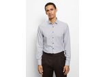 Businesshemd OLYMP "OLYMP Level Five 24/Seven, body fit, Modern Kent", Herren, Gr. 39, Normaler Arm, grau (nougat), 64% Baumwolle, 27% Polyester, 9% Elasthan, Hemden