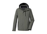 Funktionsjacke KILLTEC "KOW 90 MN JCKT", Herren, Gr. XXL, graugrün, Obermaterial: 100% Polyester.Futter: 100% Polyester.Füllung: 100% Polyester, Jacken Funktionsjacke, Wasser- und winddicht, atmungsaktiv, abnehmbare Kapuze, viele Taschen